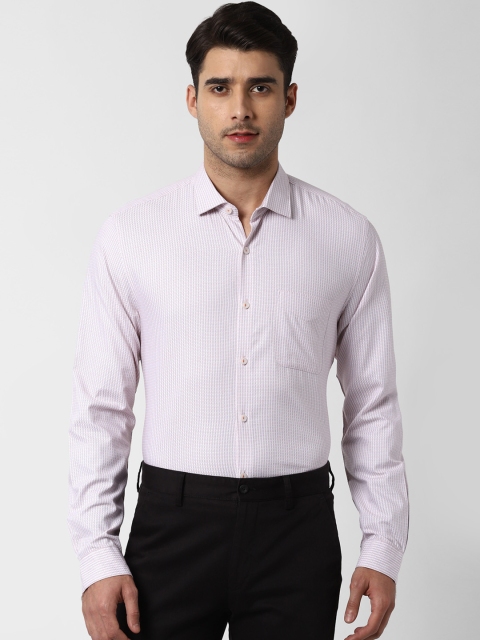 

Peter England Men Pink Slim Fit Printed Formal Shirt