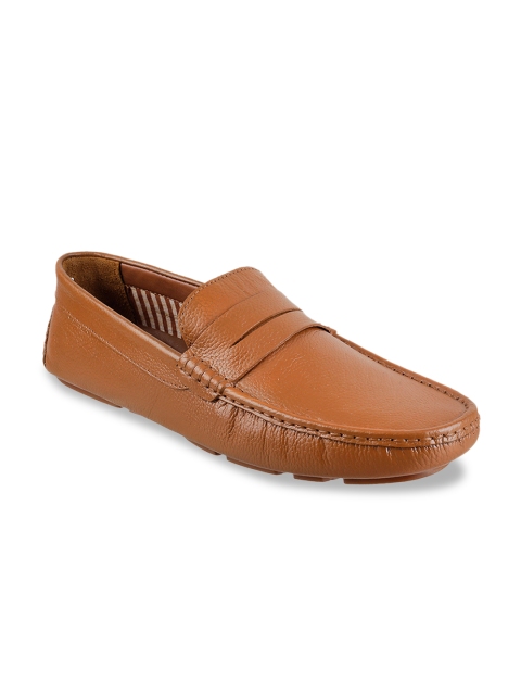 

Metro Men Tan Brown Leather Driving Shoes