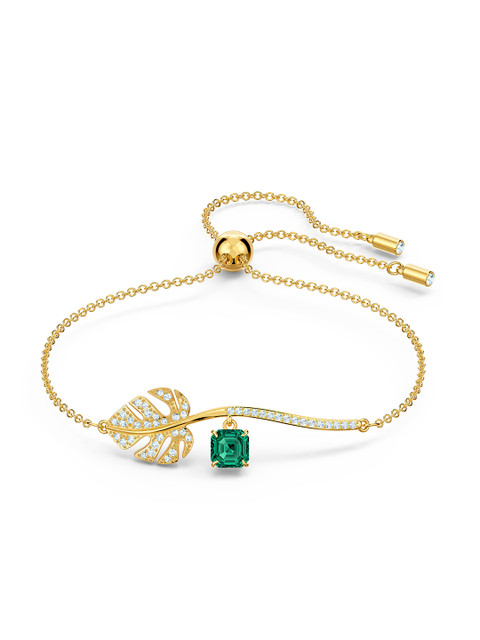 

SWAROVSKI Gold-Plated Emerald Tropical Crystal Bracelet