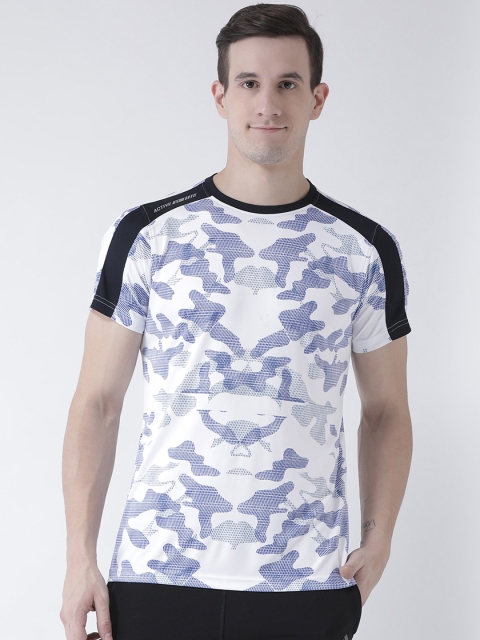 

Club York Men White Camouflage Printed Round Neck T-shirt