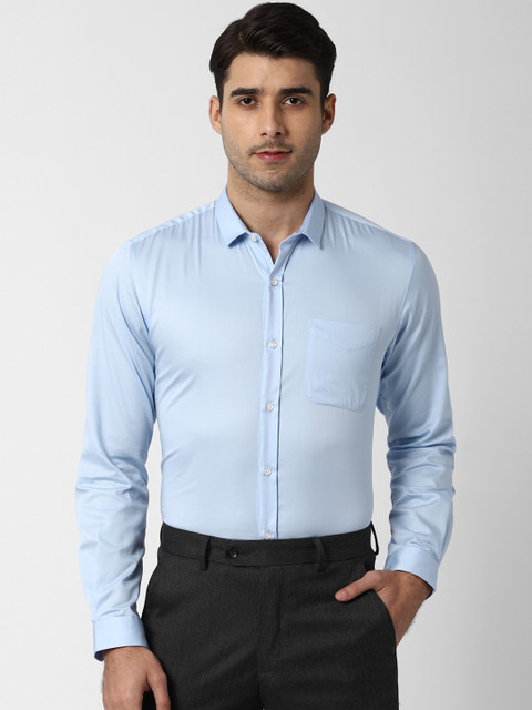 

Peter England Men Blue Slim Fit Solid Formal Shirt