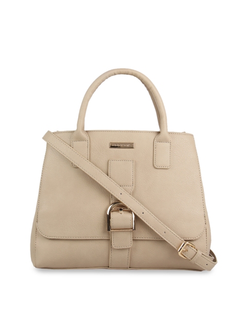 

Addons Beige Solid Handheld Bag