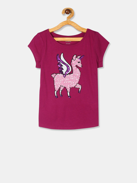 

The Childrens Place Girls Pink Sequinned Top