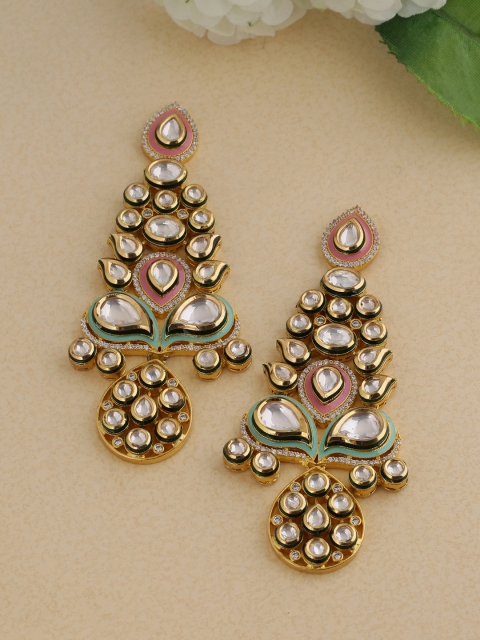 

Tistabene Gold Plated Enamelled Drop Earrings, Pink
