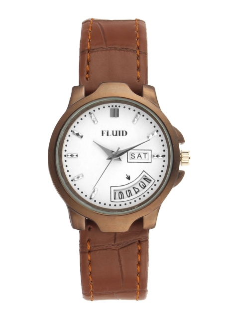 

FLUID Women White & Brown Analogue Watch FL-780L-WH01