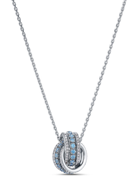 

SWAROVSKI Blue & Silver-Toned Rhodium-Plated Alloy Necklace