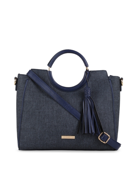 

Addons Navy Blue Solid Handheld Bag