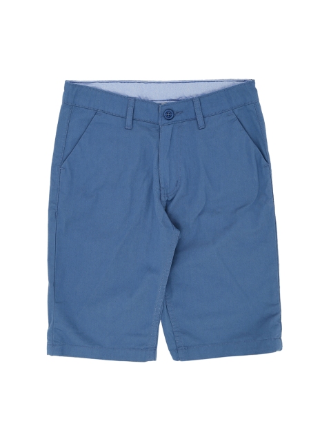 

Pantaloons Junior Boys Blue Solid Regular Fit Regular Shorts