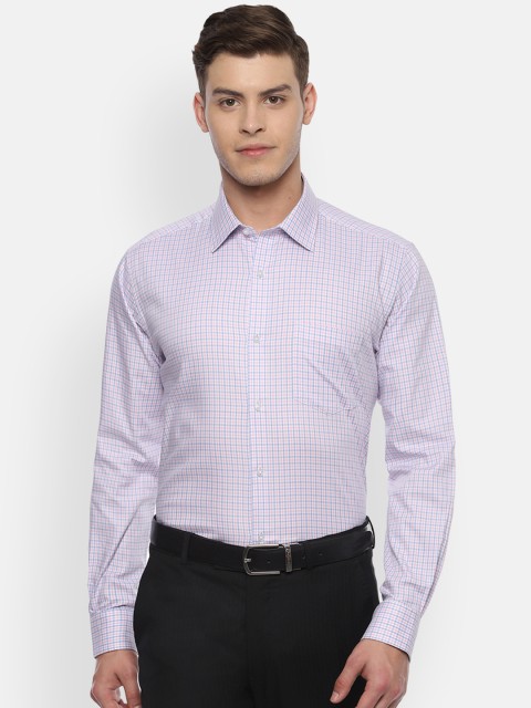 

Van Heusen Men Blue & White Regular Fit Checked Formal Shirt