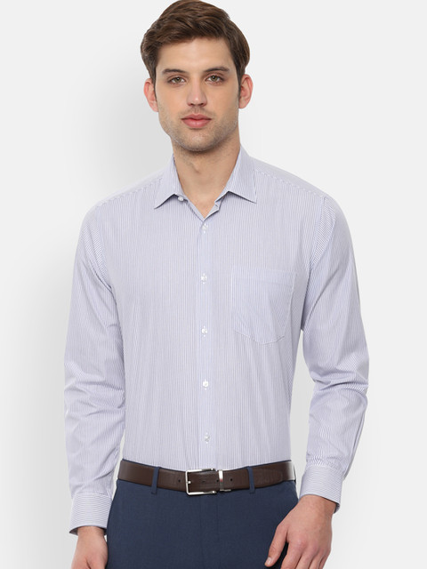 

Van Heusen Men Blue Regular Fit Striped Formal Shirt