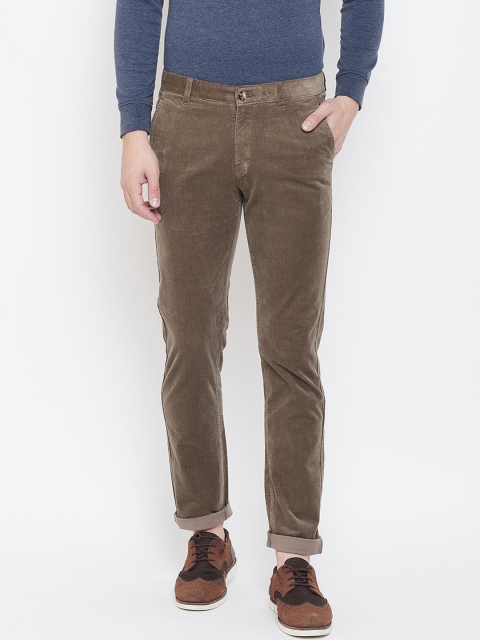 

Octave Men Brown Regular Fit Self Design Corduroy Regular Trousers