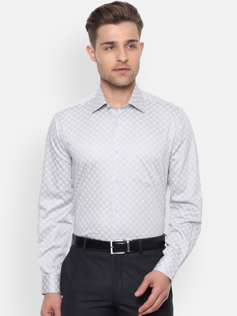 

Van Heusen Men Grey Regular Fit Printed Formal Shirt