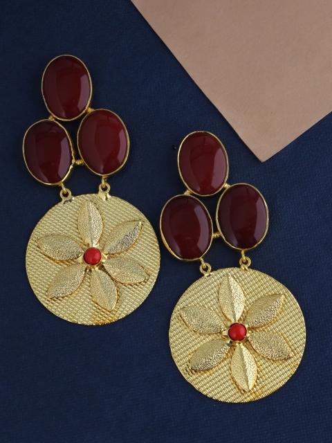 

Tistabene Brown & Gold-Plated Classic Drop Earrings