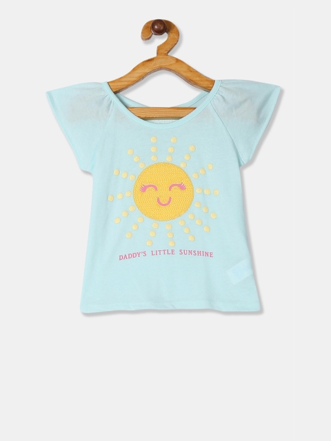 

The Childrens Place Girls Blue Printed A-Line Top