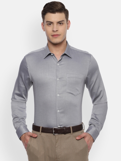 

Van Heusen Men Grey Slim Fit Solid Formal Shirt