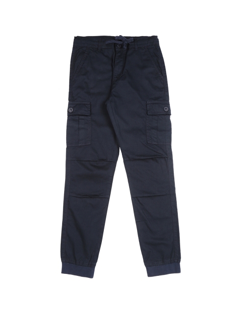 

Pantaloons Junior Boys Navy Blue Regular Fit Solid Joggers