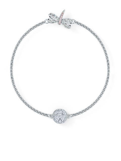 

SWAROVSKI White & Rhodium-Plated Remix Collection Dragonfly Strand, Silver