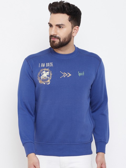 

Spirit Men Blue Printed Sweatshirt