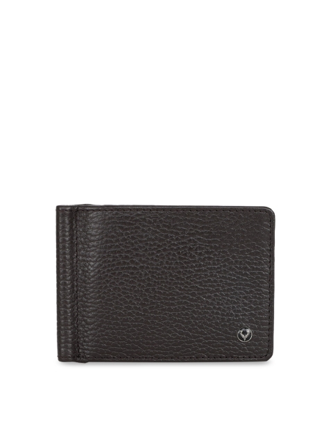 

Allen Solly Men Brown Solid Two Fold Wallet With Money clip