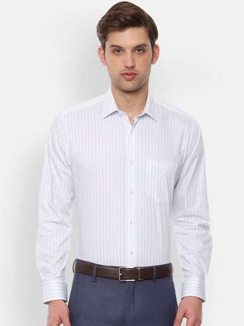 

Van Heusen Men Blue & White Regular Fit Striped Formal Shirt