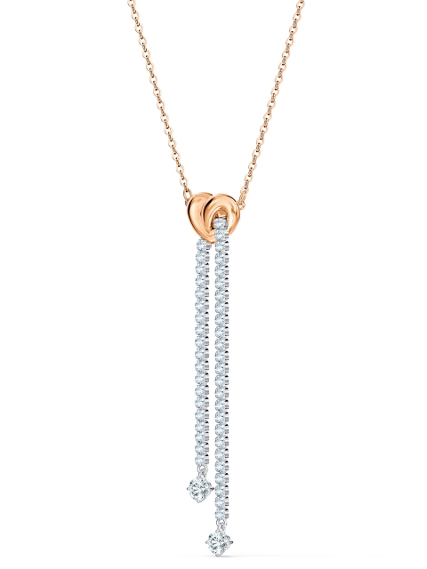 

SWAROVSKI Lifelong Heart Y Necklace White Mixed Metal Finish, Rose gold