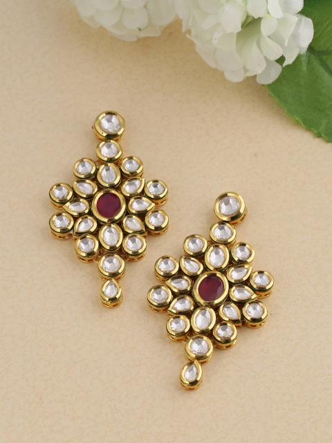 

Tistabene Gold-Plated & White Classic Drop Earrings