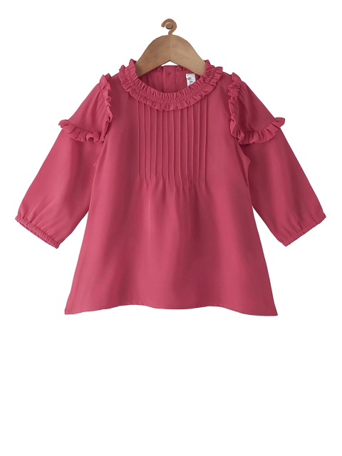 

KiddoPanti Girls Pink Solid A-Line Top