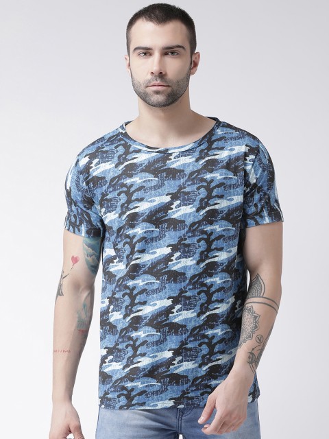 

Rex Straut Jeans Men White Printed Slim Fit Round Neck T-shirt