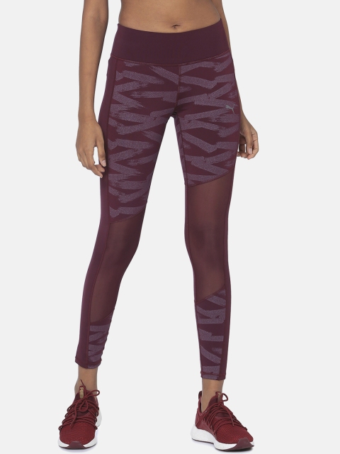 

Puma Women Burgundy Printed Tights