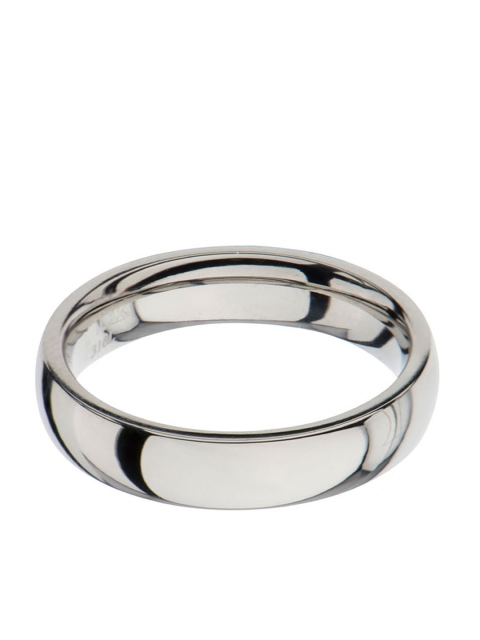 

Inox Jewelry Silver-Toned Cobalt Chrome High Polished Finish Wedding Band