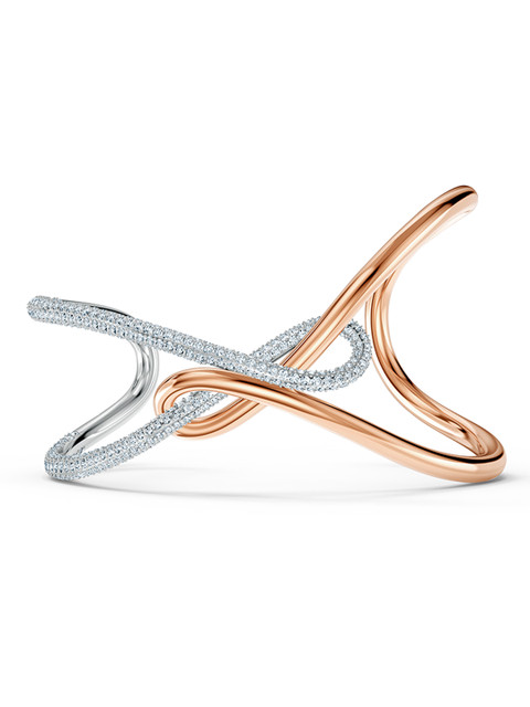 

SWAROVSKI Rose Gold-Plated Infinity Cuff, White