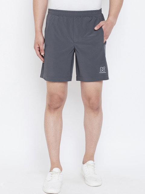 

KROSSSTITCH Men Grey Solid Regular Fit Sports Shorts