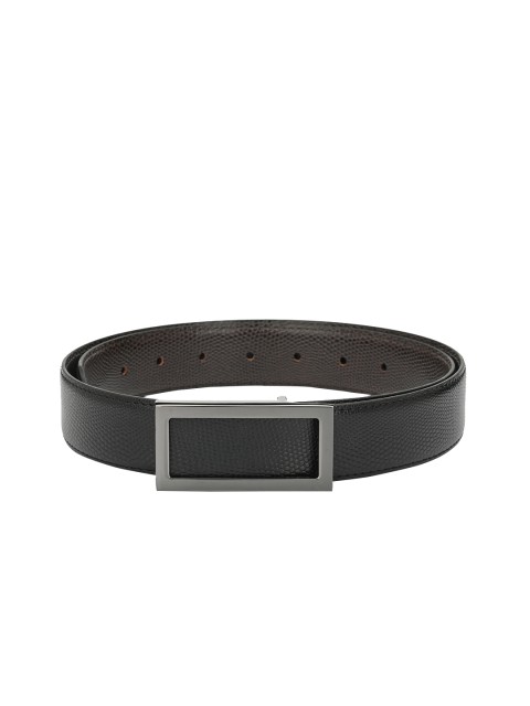 

Calvadoss Men Black Textured Belt