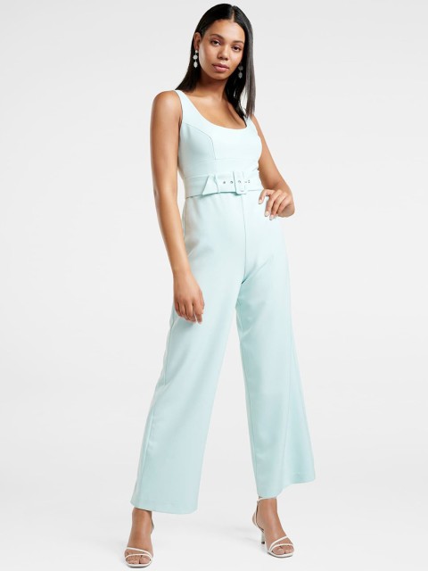 

Forever New Women Blue Solid Basic Jumpsuit