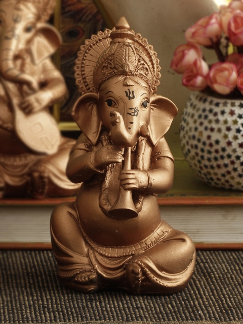 

TIED RIBBONS Brown Lord Ganesha Idol Showpiece