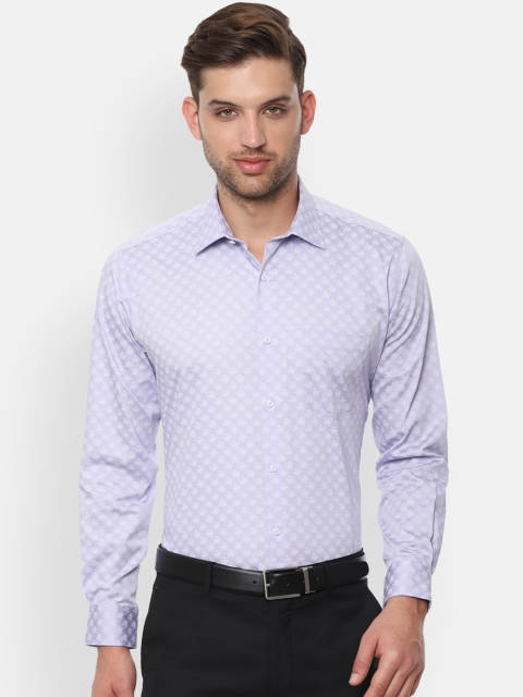 

Van Heusen Men Lavender Regular Fit Printed Formal Shirt