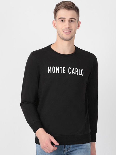 

Monte Carlo Men Black Printed Sweatshirt