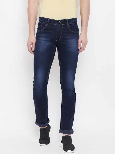 

Octave Men Navy Blue Regular Fit Mid-Rise Clean Look Jeans
