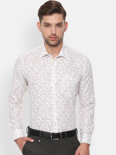 

Van Heusen Men White Slim Fit Printed Formal Shirt