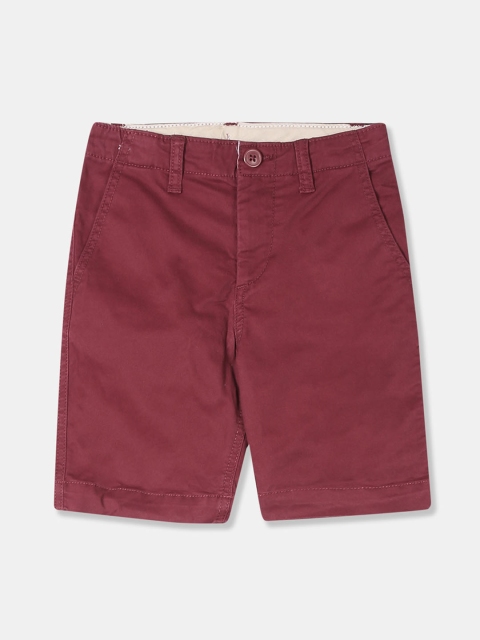 

GAP Boys Maroon Solid Regular Fit Regular Shorts