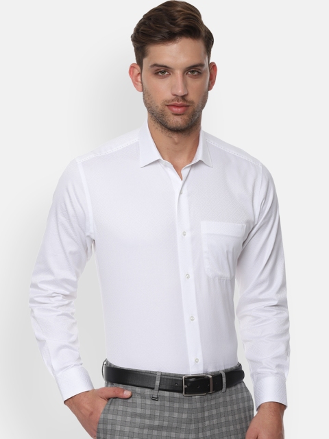 

Van Heusen Men White Regular Fit Self Design Formal Shirt