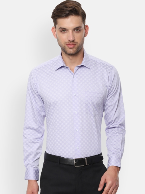

Van Heusen Men Lavender Regular Fit Printed Formal Shirt
