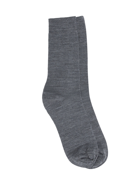 

Kosha Men Grey Melange Solid Merino Wool Above Ankle Length Formal Socks