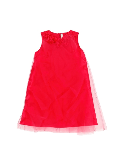 

Pantaloons Junior Girls Red Solid A-Line Dress