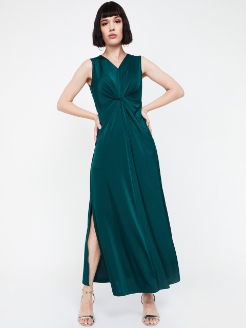 

CODE by Lifestyle Women Green Solid Maxi Dress