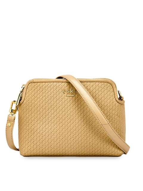 

Eske Beige Textured Leather Sling Bag