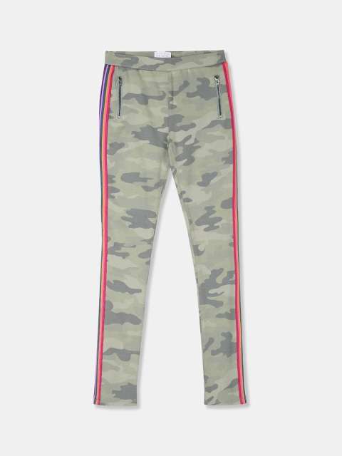 

The Childrens Place Girls Green Camouflage Printed Jeggings