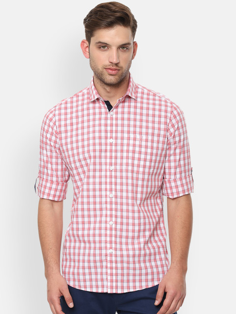 

Van Heusen Sport Men Red & White Slim Fit Checked Casual Shirt