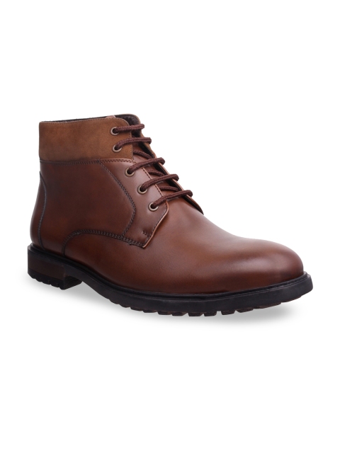San Frissco Men Brown High-Top Flat Boots