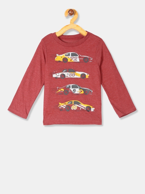 

The Childrens Place Boys Red Printed Round Neck T-shirt